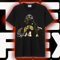 Lakers 24 legend close-up portrait graphic tee on black shirt