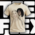 Madonna and Michael Jackson vintage portrait graphic tee on sand shirt