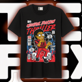 Michael Jackson Thriller King of Pop comic book style graphic tee in black