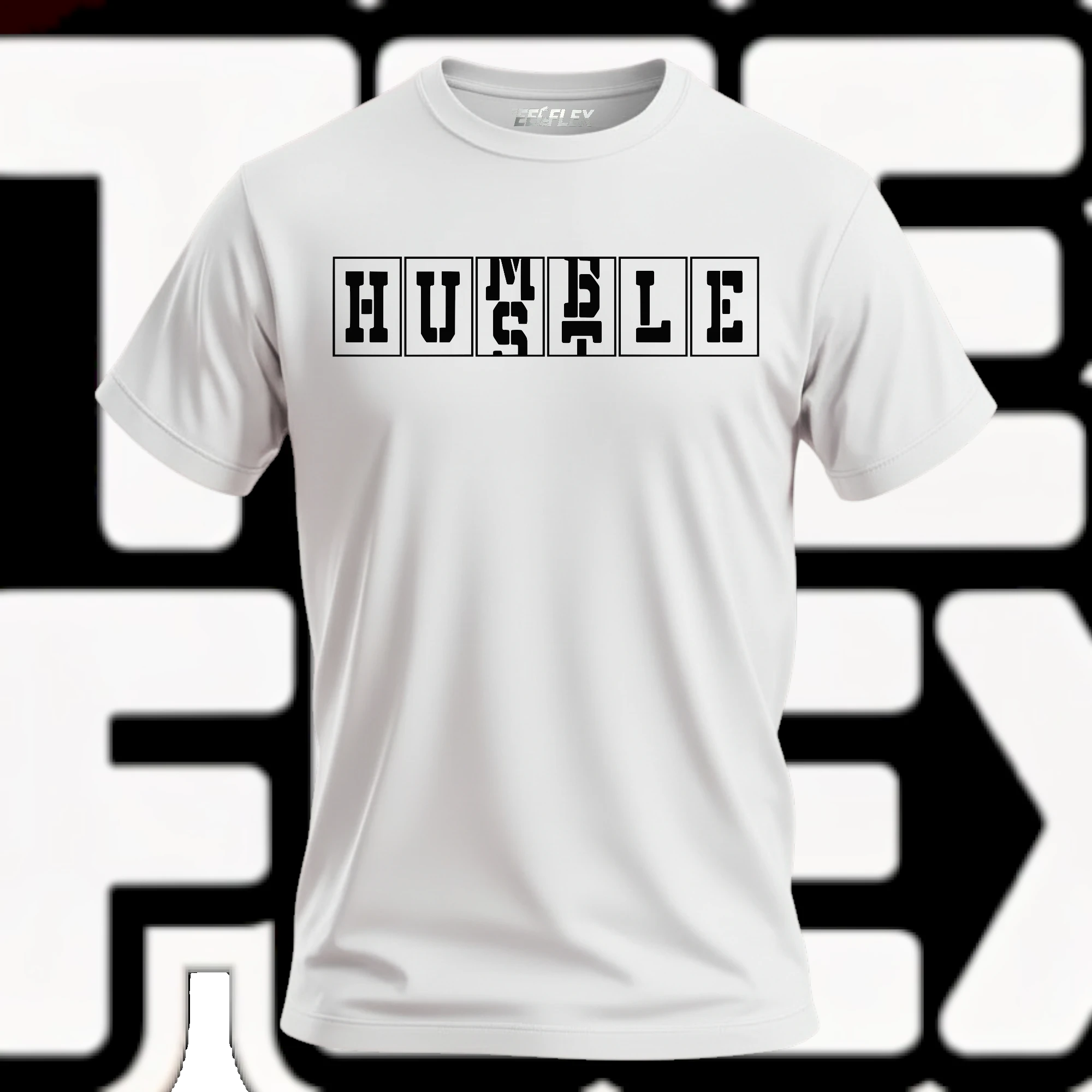 Hustle Tee — Bold Block Letter Graphic