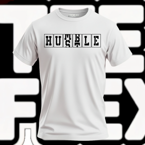 Hustle Tee — Bold Block Letter Graphic